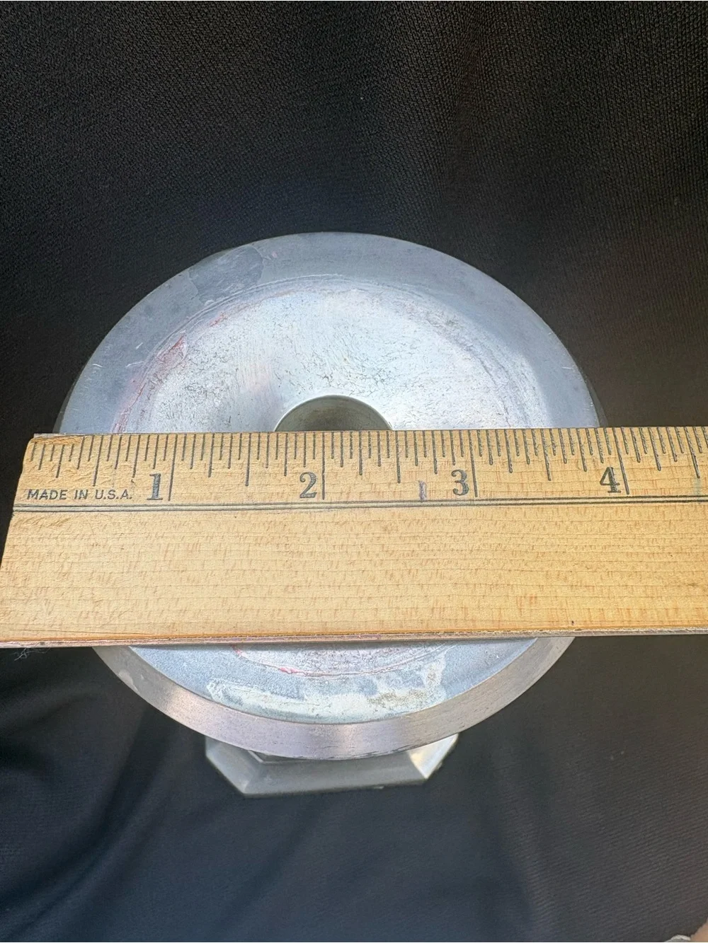 Pottery Barn Metallic Silver Octagonal Pedestal Candle Holder 8”